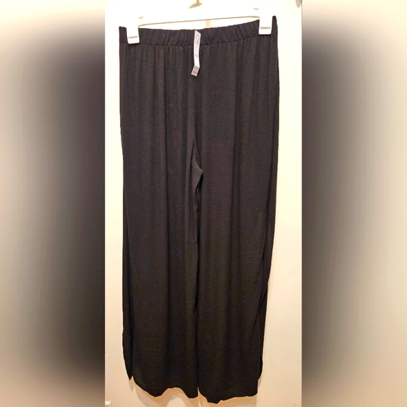 Women's Tie-Front Wrap Beach Pants - Black, size M - Picture 6 of 8
